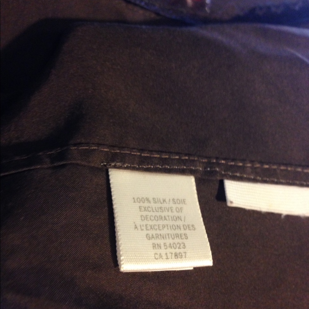 Old Navy Brown Short Sleeve Tie-Front Blouse - Picture 6 of 6